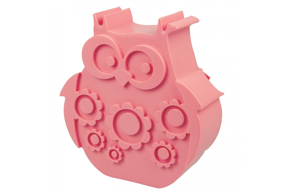 Blafre lunchbox uil roze (rond model met vakverdeling)-7090015487913-36