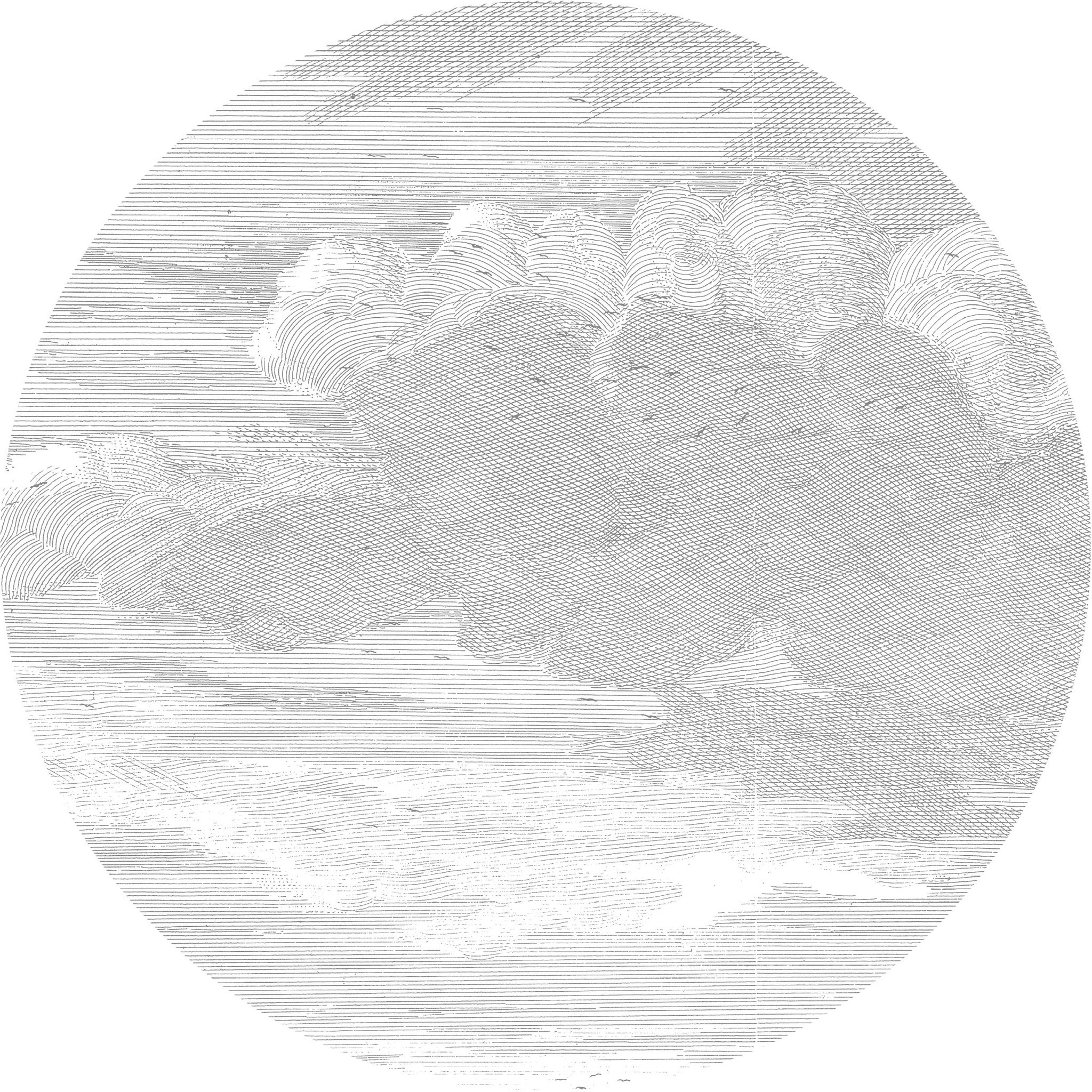 KEK Wallpaper Circle, Behangcirkel Engraved clouds, ø 142,5 cm-8719743888203-320