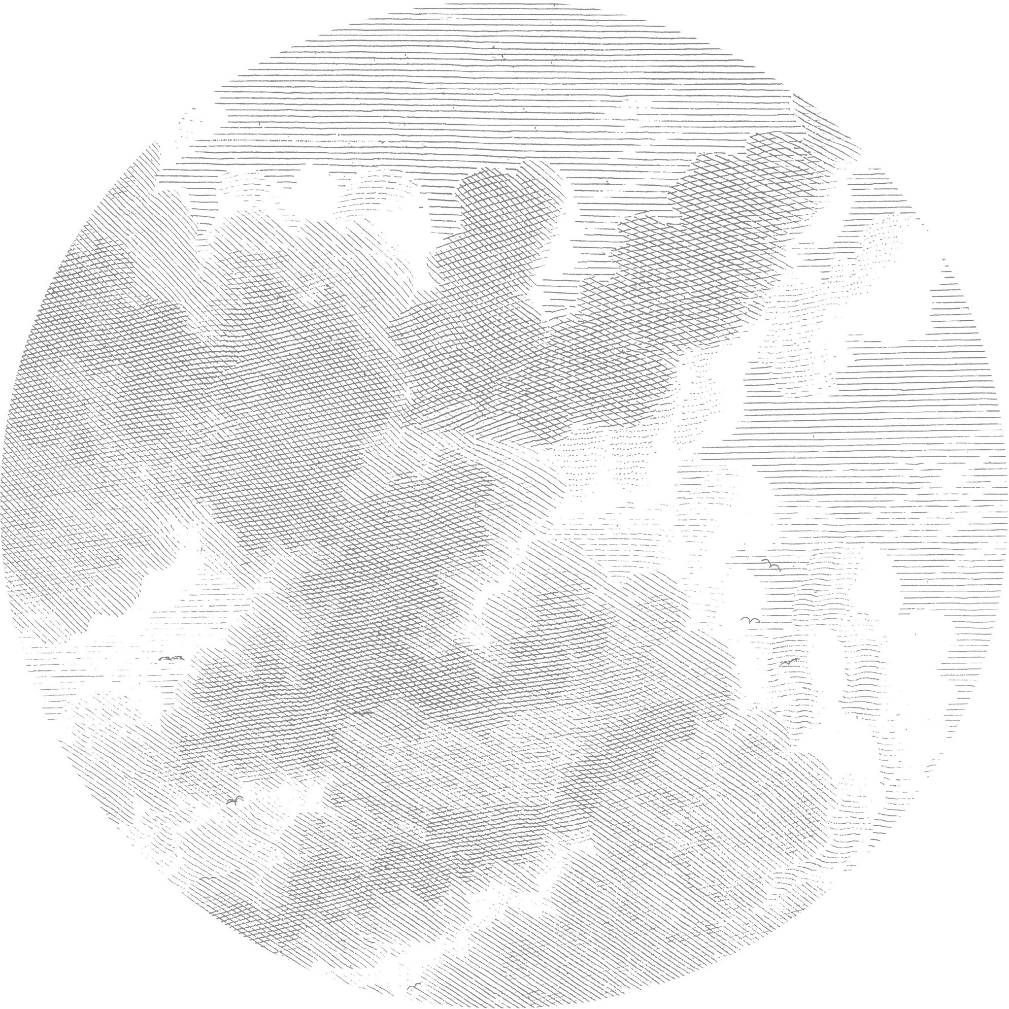 KEK Wallpaper Circle, Behangcirkel Engraved clouds, ø 190 cm-8719743887848-317