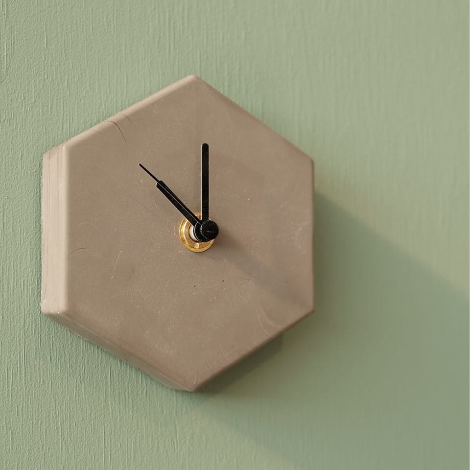 Valence Mono Clock Concrete Grey-8719689434403-34