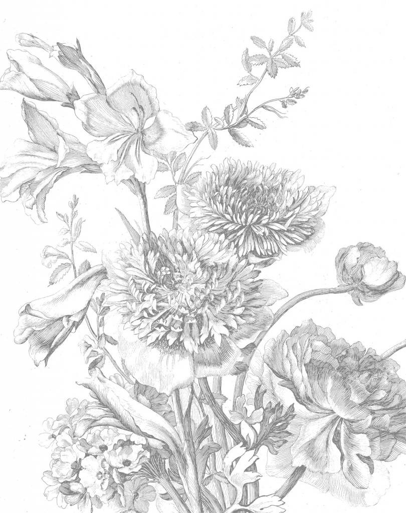KEK Wallpaper Panel, Engraved Flowers 124,5x180cm-8719743885622-30