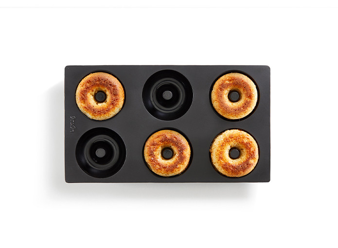LEKUE bakvorm uit silicone voor donuts 6 zwart-8420460015956-317