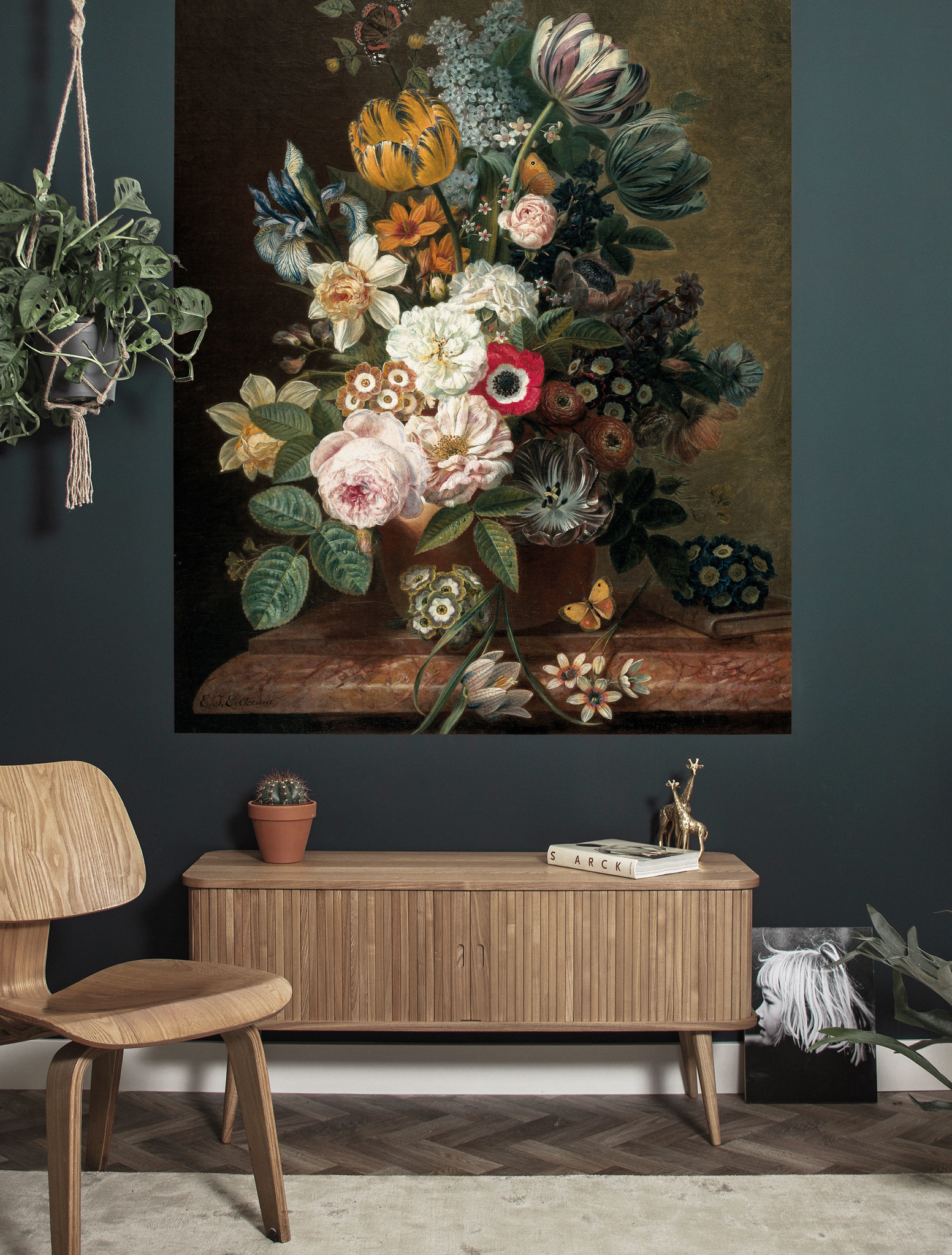 KEK Wallpaper Panel, Golden Age Flowers 142,5x180cm-8719743888654-31