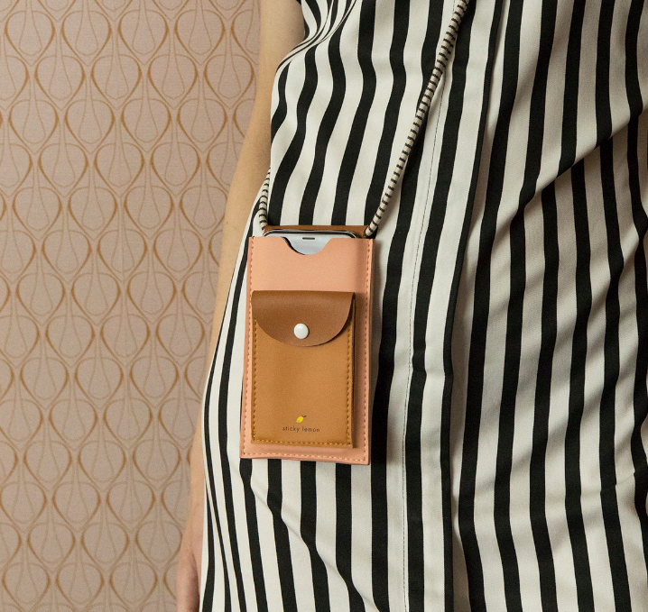 Sticky Lemon Phone Pouch lemonade pink + cinnamon brown + apricot orange XL 10x16,5-7448151262282-310
