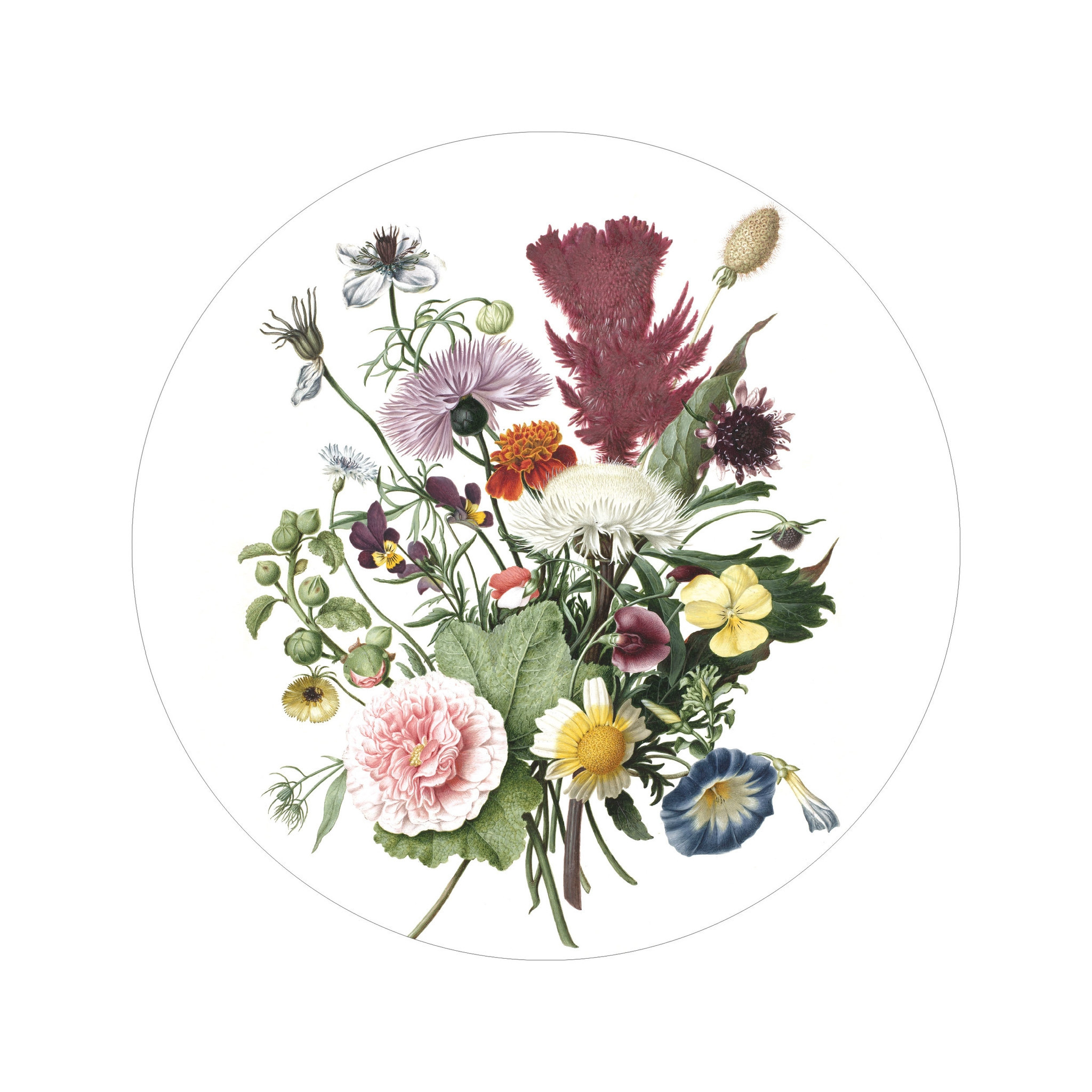 KEK Wallpaper Circle, Wild Flowers diameter van 142,5-8719743888258-35