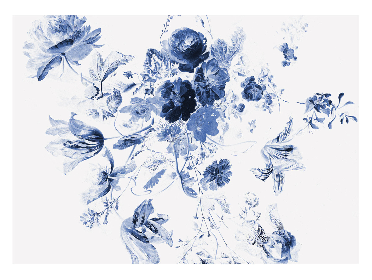 KEK Amsterdam Fotobehang Royal Blue Flowers III, 8 vellen-8718754016773-31