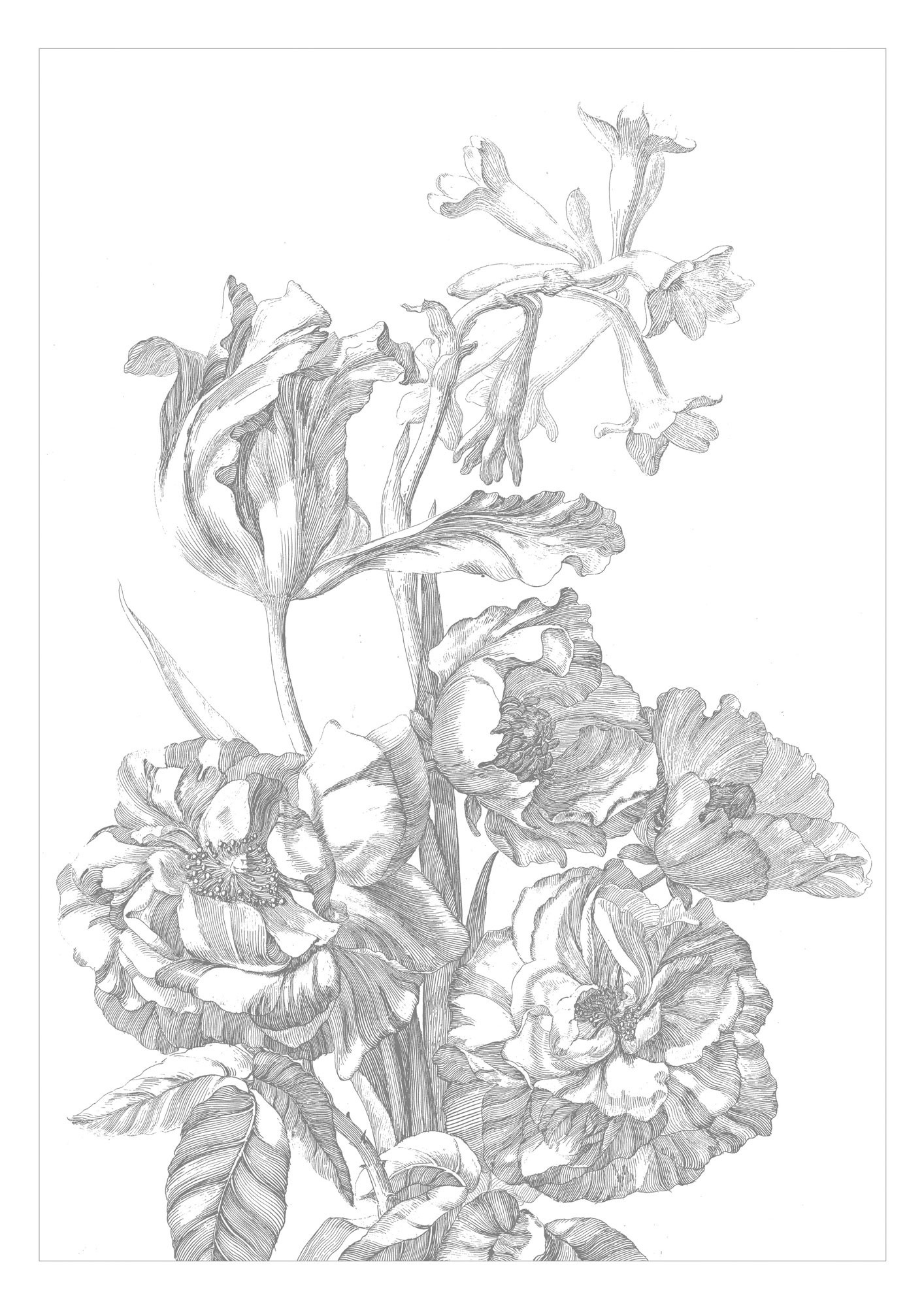 Kek Amsterdam behang Engraved Flowers 194.8x280cm-8719743888852-34