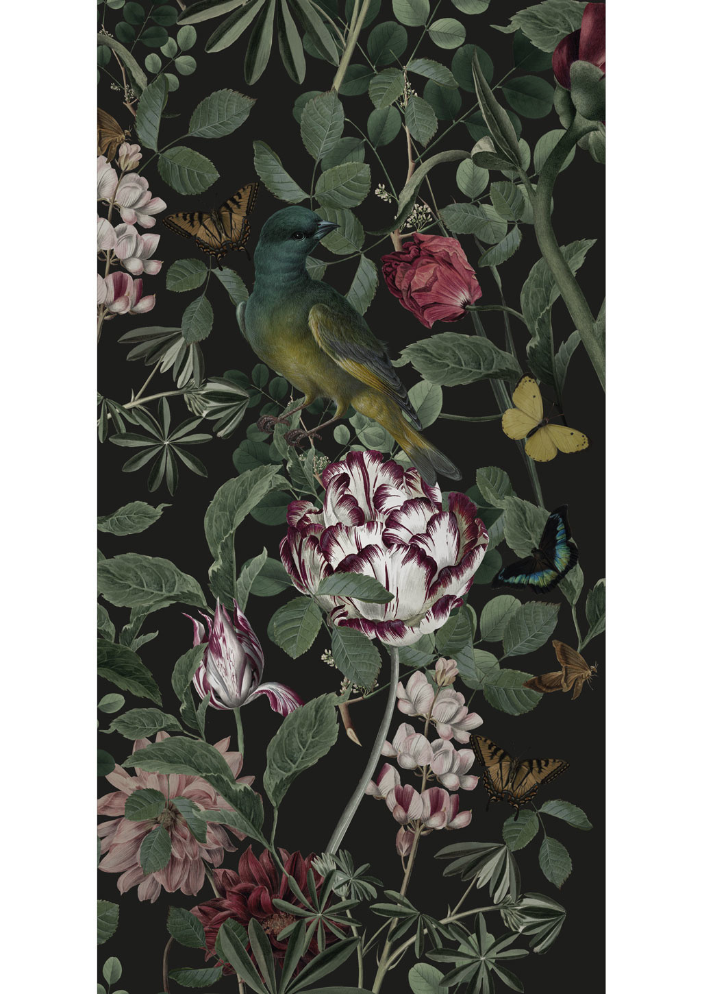 KEK Amsterdam Bold Botanics behang, 97.4 x 280 cm Black-8719743889699-310