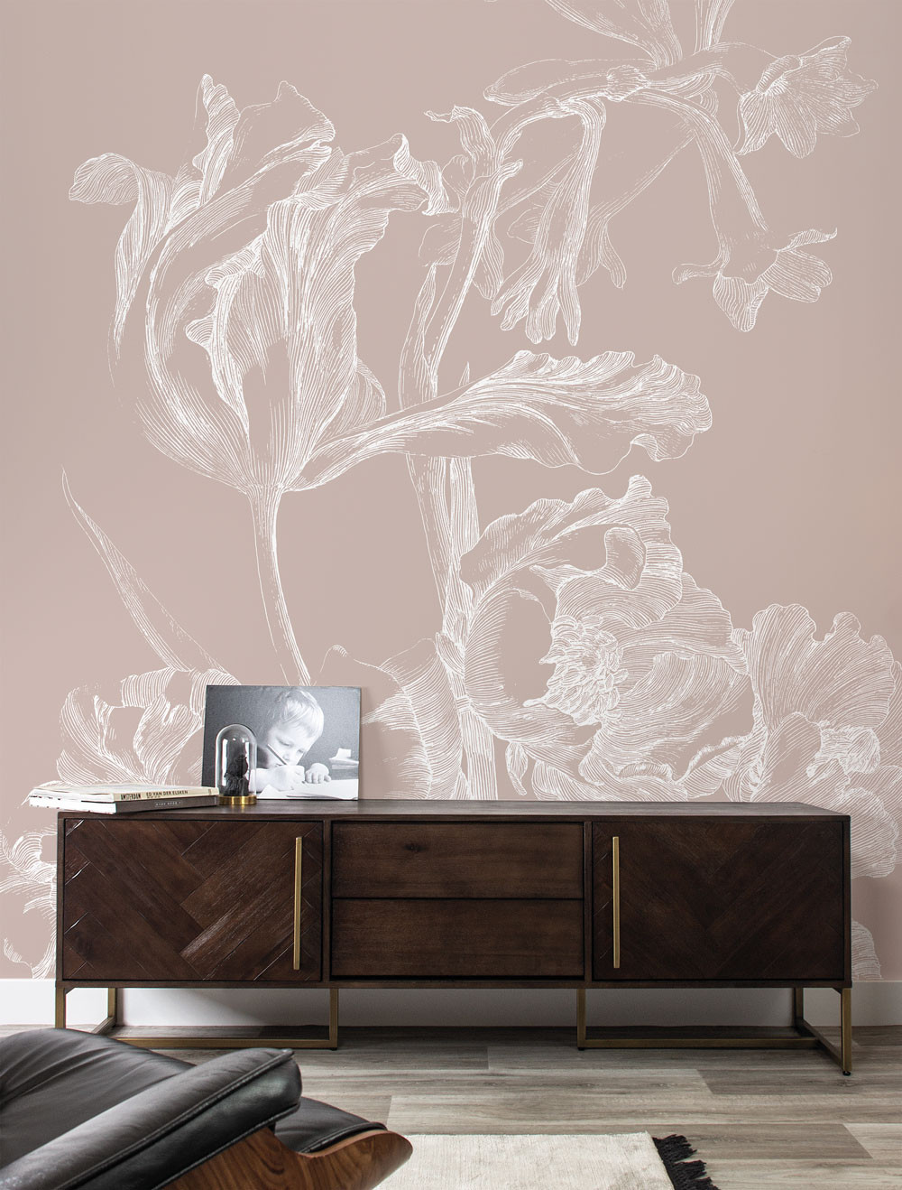 Kek Amsterdam Behang Engraved Flowers pastel nude-8719743891302-32