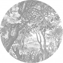 KEK Wallpaper Circle, Behangcirkel Engraved Landscape, ø 190 cm-8719743887718-20