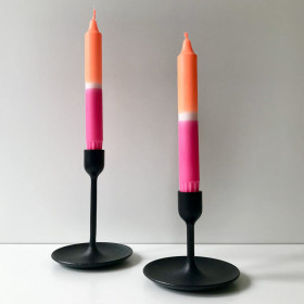 Hej Candles Dip Dye Kaars - neon pink x orange - prijs is per kaars