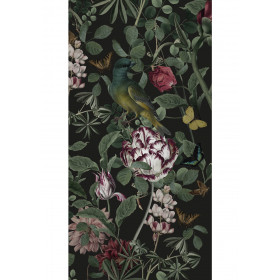 KEK Amsterdam Bold Botanics behang, 97.4 x 280 cm Black