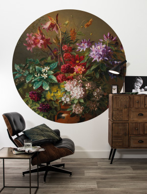 KEK Wallpaper Circle, Golden Age Flowers diameter van 142,5 of 190cm-8719743888395-20