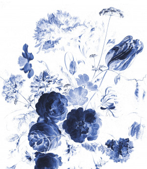 KEK Wallpaper Panel XL, Royal Blue Flowers, 190x220cm-8719743888814-20