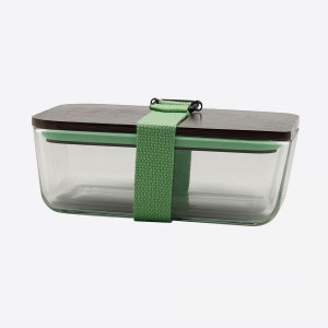 Cookut lunchbox uit glas, bamboe deksel en riem groen 20x12x8-3760195169001-20