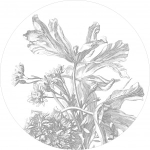KEK Wallpaper Circle, Engraved Flowers, ø 190 cm-8719743887862-20
