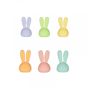 Dotz set van 6 glasmarkers uit silicone multicolor konijn-5404035709955-20