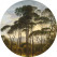 KEK Wallpaper Circle, Golden Age Landscape diameter van 142,5 of 190 cm-8719743885462-00
