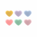 Dotz set van 6 glasmarkers uit silicone multicolor hart-5404035703557-04