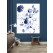 KEK Wallpaper Panel, Royal Blue Flowers 142,5x180cm-04